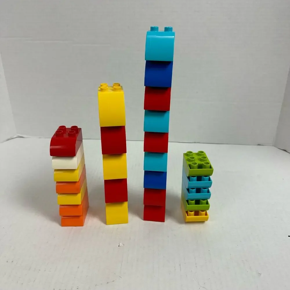 Duplos Lot of 26 Curved Top Slope Blocks Bricks Assorted Sizes Colors